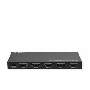 Roline Audio/Video Switchbox - Cable - 7680 x 4320 - 8K - 4 Input Device - 1 Display - Monitor, Projector, TV - 1 x USB - 