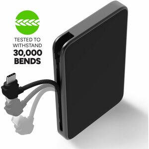 mophie Powerstation Plus Stromspeicher - Schwarz - für AirPod, Smartwatch, iPad, iPhone, USB Typ C Gerät - 1 x Typ-C 20 W 