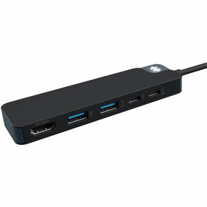 Hyper HyperDrive HD4101BKGL USB Type C Docking Station for Monitor, Notebook, Tablet PC, Hard Drive, Keyboard - Charging C