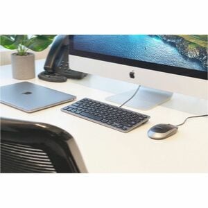 Macally USB C Mac Keyboard - Cable Connectivity - USB Type C Interface - 78 Key(s) - Mac OS - MacBook, iPad, iMac - Mac, P