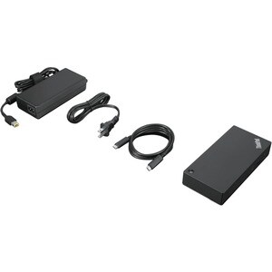 Lenovo ThinkPad 12 Port(s) USB Type C Docking Station for Monitor, Notebook, Desktop PC - Charging Capability - 90 W - Bla