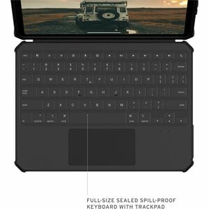 Urban Armor Gear Rugged Keyboard/Cover Case (Folio) for 27.9 cm (11") Apple iPad 11 (2025) Tablet - Black - Spill Proof, S