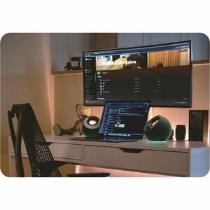 Creative Pebble Pro 2.0 Bluetooth Speaker System - 10 W RMS - Black - Desktop - 1