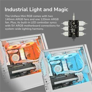 COUGAR Uniface Mini RGB CGR-55C9W-RGB Gabinete para computadora gamer - Mini ITX, Micro ATX Placa base admitida - Minitorr