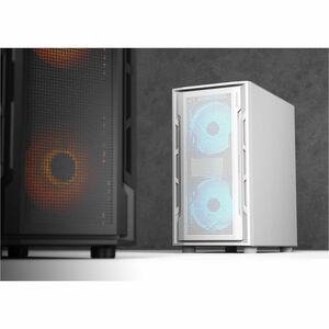 COUGAR Uniface Mini RGB CGR-55C9B-RGB Gabinete para computadora gamer - Mini ITX, Micro ATX, ATX Placa base admitida - Min