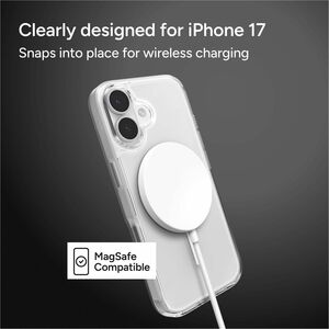 ZAGG Crystal Palace Lite Case for Apple iPhone 17 Smartphone - Textured Grip - Crystal Clear - Drop Resistant, Yellowing R