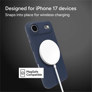 ZAGG Luxe Snap Case for Apple iPhone 17 Air Smartphone - Textured Sides/Back/Grip - Navy - 1 - Drop Resistant, Scratch Res