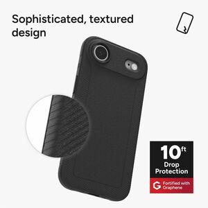 ZAGG Luxe Snap Case for Apple iPhone 17 Air Smartphone - Textured Grip - Black - Drop Resistant, Impact Resistant, Scratch