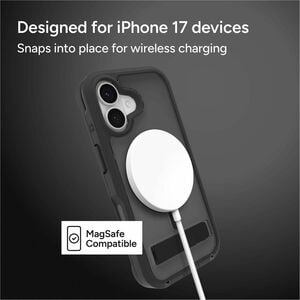 ZAGG Rainier Rugged Case for Apple iPhone 17 Smartphone - Smoke Black - Impact Resistant, Drop Resistant, Impact Absorbing