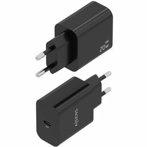 CARGADOR GAN 20W 1XUSB-C PD3.0 NEGRO