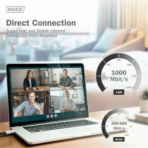 Digitus 10 m Kategorie 6a Netzwerkkabel - 1 Stück - Cable for Notebook, Peripheriegerät, Desktop-Computer, Router, Wandste