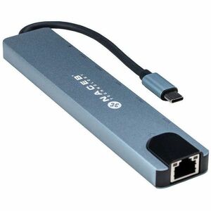 Naceb USB Tipo C Base de conexión - Lector de tarjeta memoria - SD, TransFlash - 4 x puertos USB - 1 x USB 2.0 - 1 x USB 3