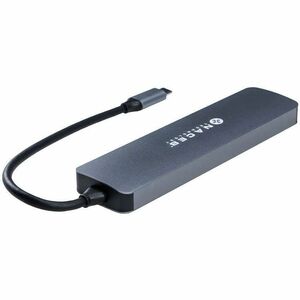 Naceb Base de conexión - Lector de tarjeta memoria - SD, TransFlash - Gris - 4 x puertos USB - 3 x USB 3.0 - USB tipo-C - 