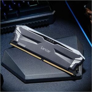 Module mémoire Lexar® Ares DDR5 6400 CL32 1,4 V avec dissipateur thermique et éclairage RGB, Kit 32Go (2x16Go), pack de de