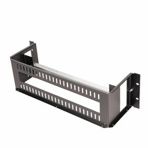Roline 3U Top-Hat Rail Support - Black - Steel
