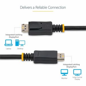 StarTech.com 3 m (118.11") DisplayPort A/V Cable - 1 - Cable for Audio/Video Device, Monitor, Notebook, Graphics Card, Wor