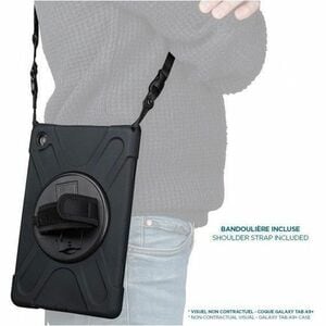 MOBILIS Rugged Carrying Case for 20.3 cm (8"") Samsung Galaxy Tab Active3, Galaxy Tab Active5 Tablet - Black - Shock Absor