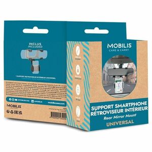 MOBILIS Smartphone, Car, Mobile Phone SmartPhone Holder - Horizontal/Vertical - Black - Adjustable, Adjustable Height, 360