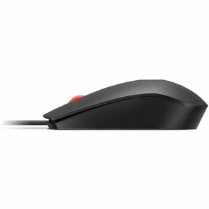 Souris Lenovo Pleine taille - USB Type A - Optique - 3 Bouton(s) - Noir, Rouge - Câble - 2000 dpi - Roulettes avec frein -