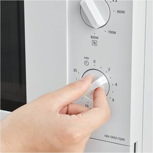 Panasonic NN-SM21QWEPG Single Microwave Oven - White, Brown - 20 L Capacity - Microwave - 5 Power Levels - 800 W Microwave