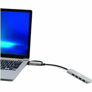 Port Connect USB Hub - USB Type A, USB Type C - 640 MB/s - Mouse, Keyboard, Flash Drive, Hard Drive, Notebook, Tablet - 4 