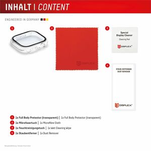 Displex 10H Glas, Polycarbonat Displayschutz für Apple - Transparent - 1 - für OLED Apple Watch - Wasserdicht, Kratzfest, 