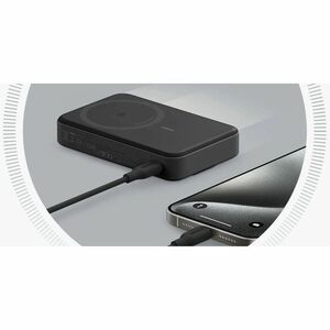 Cargador portátil ANKER MagGo A1654 - Negro - Para iPhone, Dispositivo USB tipo C - 1 x Type-C 15W - 10000mAh - 3.60A - 5 