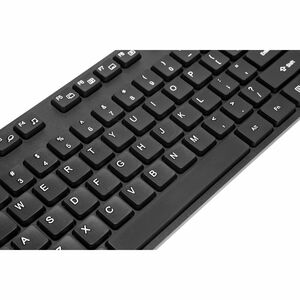 Targus Full-Size Antimicrobial Wired Keyboard - Cable Connectivity - USB Interface - ChromeOS - PC, Mac - Black