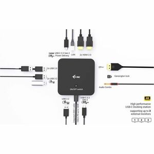 Docking station i-tec 12 Porta(e) USB Type-C per Monitor, Computer portatile, Tablet PC - Compatibilita carica - 100 W - 3