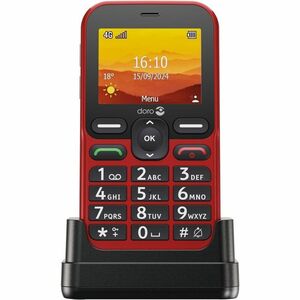 Téléphone portable standard Doro Leva E10 - 4G - Rouge - Barre - Sans SIM