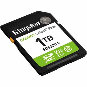 Kingston Canvas Select Plus 1 TB Class 10/UHS-I (U3) SDXC - V10 - 1 - 150 MB/s Lesegeschwindigkeit - Lebenslang Garantie
