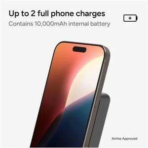 Mophie powerstation Power Bank - Black - For MagSafe-enabled Device, Smartphone, Qi2-enabled Device - 10000 mAh - 20 W - U