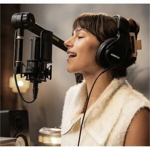 Shure SRH440A 有线 头戴式 双声道 立体声 耳机 - 黑 - 头戴护耳式 - 44 欧姆 - 10 Hz 到 22 kHz - 2.99 m 线缆 - 镀金 连接器 - 降噪 - 迷你手机（3.5毫米）