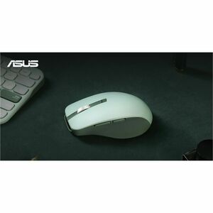 Asus SmartO MD200 Mouse - Bluetooth/Radio Frequency - USB - Optical - Green Tea Latte - Wireless - 10 m (393.70") - 4200 d