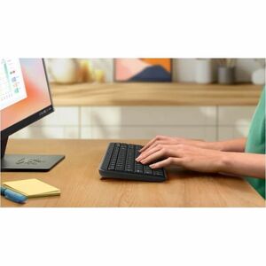 Logitech K251 坚固耐用 键盘 - 袖珍的 - 无线 连接 - 俄罗斯文 - QWERTY 布局 - 灰 - 薄膜 按键开关 - 蓝牙 - 10 m - Windows 10, Windows 11, Mac OS X 12.0 M