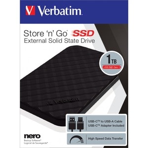 Unità stato solido Portatili Verbatim Store 'n' Go - Esterno - 1 TB - Computer portatile, Desktop PC Dispositivo supportat