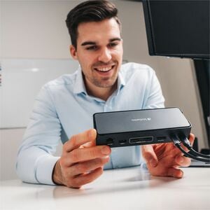 Docking station Verbatim USB Type-C per Altoparlante, Cuffie - Compatibilita carica - Lettore schede di memoria - SD, micr