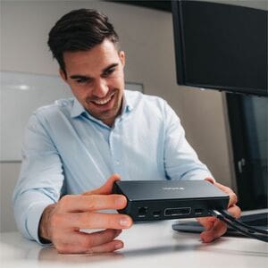 Docking station Verbatim USB Type-C per Altoparlante, Monitor, Cuffia - Compatibilita carica - Lettore schede di memoria -