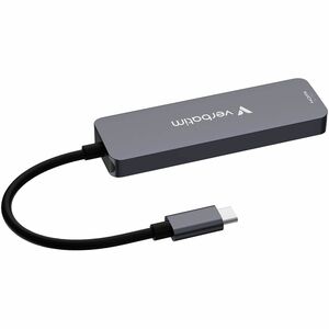 Docking station Verbatim USB Type-C - Compatibilita carica - 4K @30Hz - 3840 x 2160 - 3 x Porte USB - 2 x Porte USB Tipo-A