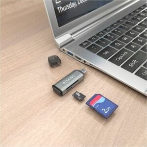 CARD READER SD MICROSD MMC RS-MMC MMC MICRO USB-A GREY