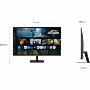 Samsung S32FM700UU 32 Zoll Class 4K UHD Smart-LCD-Monitor - 16:9 Format - Schwarz - 81,3 cm (32 Zoll) Viewable - Vertical-