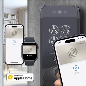 Lockly Visage Zeno Series Facial Recognition Deadbolt (Matte Black) - Built-In Wi-Fi - Keyless Entry - Facial Recognition 