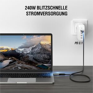 4smarts 541438. Kabellänge: 1,5 m. Anschluss 1: USB C, Anschluss 2: USB C, USB-Version: USB4 Gen 2x2, Max. Datenübertragun