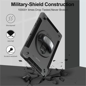 4smarts Rugged Case Grip Robust Tasche Samsung Galaxy Tab Active4 Pro, Galaxy Tab Active Pro Tablet - Schwarz - Polycarbon