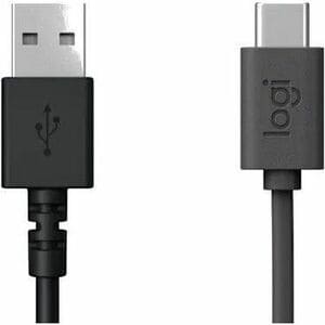 Logitech 有线 入耳式, 头戴式 立体声 耳机 - 黑 - 双声道 - 上耳式 - 32 欧姆 - 20 Hz 到 20 kHz - 190 cm 线缆 - 降噪, 双向 麦克风 - C型 USB