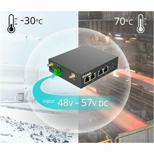 D-Link DWM-314-TP/B 4G LTE M2M VPN PoE+ Router. Interface: 2x RJ45, 2x RJ45 PoE, Antenna type: External. Networking standa