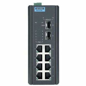 Advantech EKI-2710G-2FPI 8 Ports Ethernet Switch - Gigabit Ethernet - 10/100/1000Base-T, 10/100/1000Base-TX, 100Base-FX, 1