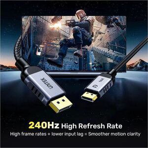 2M DisplayPort 2.1 Cable 16K 60Hz & 8K 120Hz 4K240Hz Grey UNITEK Gift Box