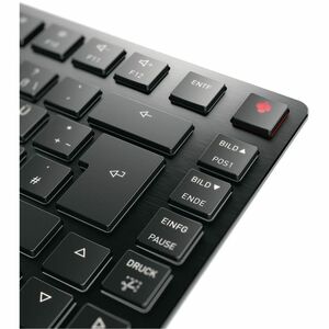 CHERRY MXU-270 Keyboard - Compact - Wired/Wireless Connectivity - USB 2.0 Type A Interface - RGB LED - English (US) - Blac