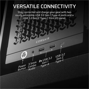 Corsair FRAME Carcasa para computdora - Mini ITX, Micro ATX, ATX, EATX Placa base admitida - Media Torre - Acero, Plástico